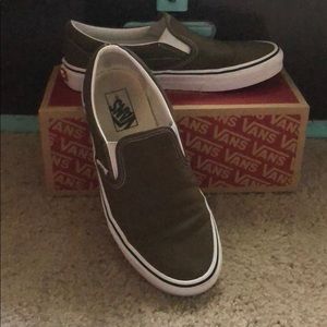 Army green vans. Size 9.5. Worn once